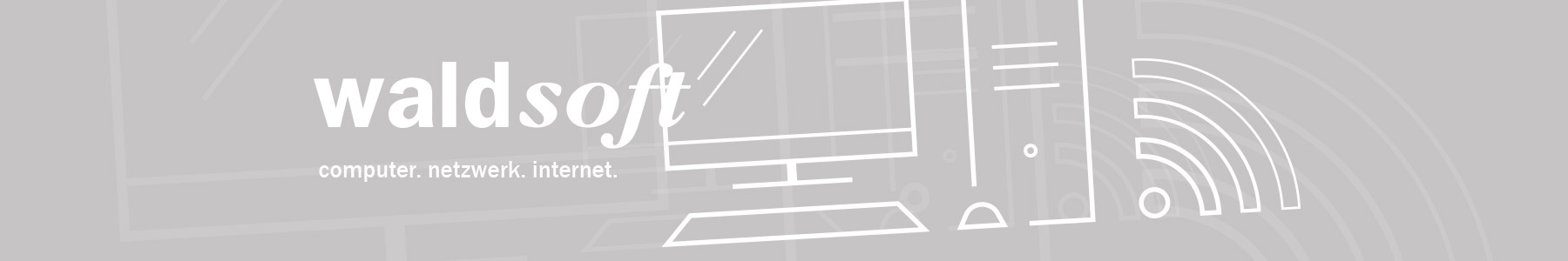 waldsoft Banner schwarz/weiß