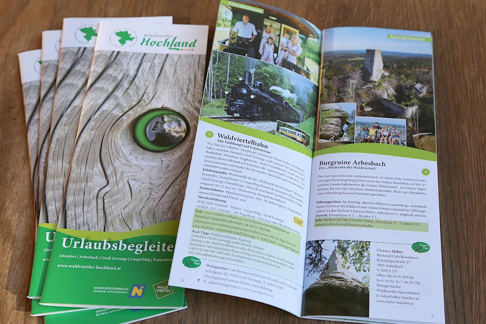 Urlaubsbegleiter Broschüre Waldviertler Hochland
